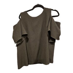 ASOS Black Cold Shoulder Top - Size 14